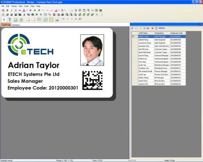 PESONA Card Design Software