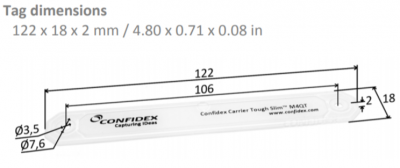 Confidex Carrier Tough Slim™ RFID Tag