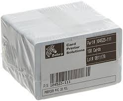 100pcs Premium Blank PVC Cards for ID Badge Printers Graphic Quality White Plastic CR80 30 Mil for Zebra Fargo,Magicard Printers 