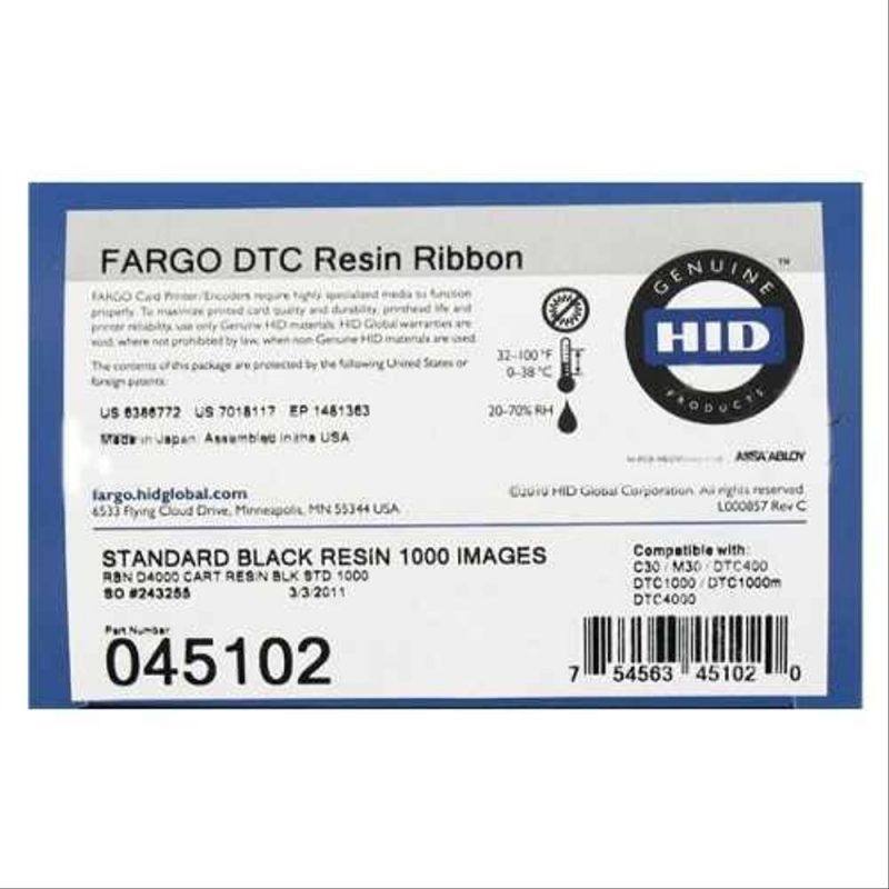 Fargo 45102 Black Ribbon (1000 images) | Barcode Malaysia
