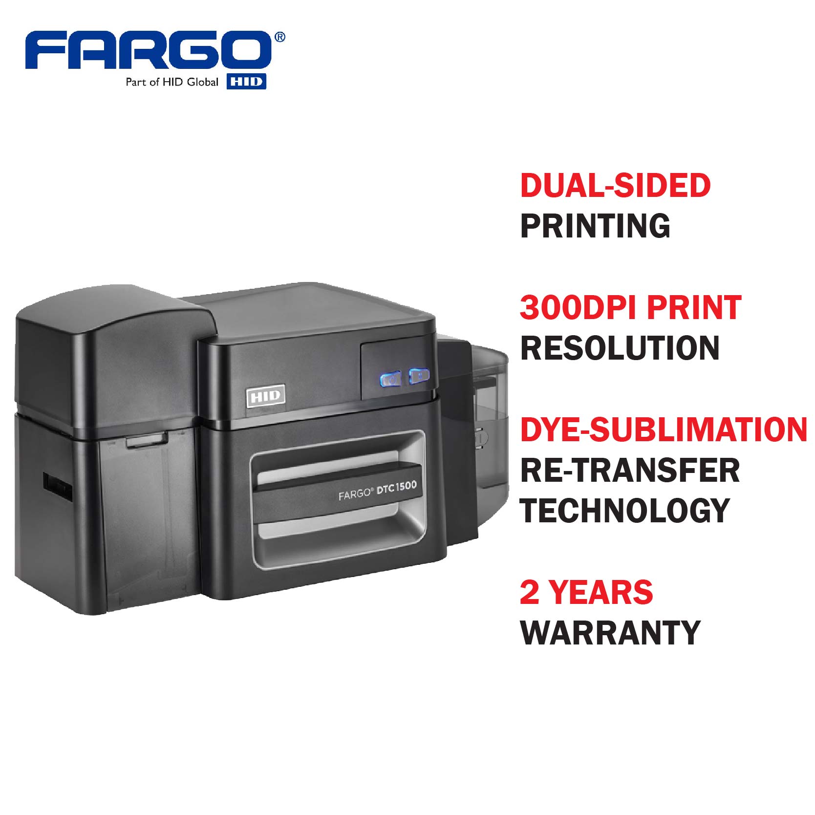 Fargo DTC1500 Dual-Sided Card Printer